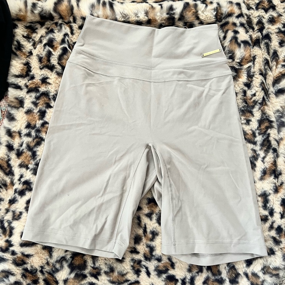 Gymshark Women's Light Gray Bike Shorts